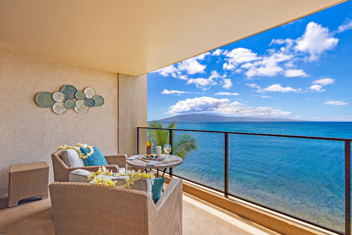 Oceanfront view at the Mahana